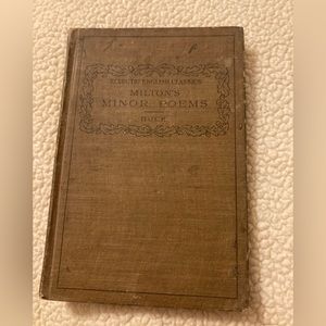 Vintage book Milton’s Minor Poems